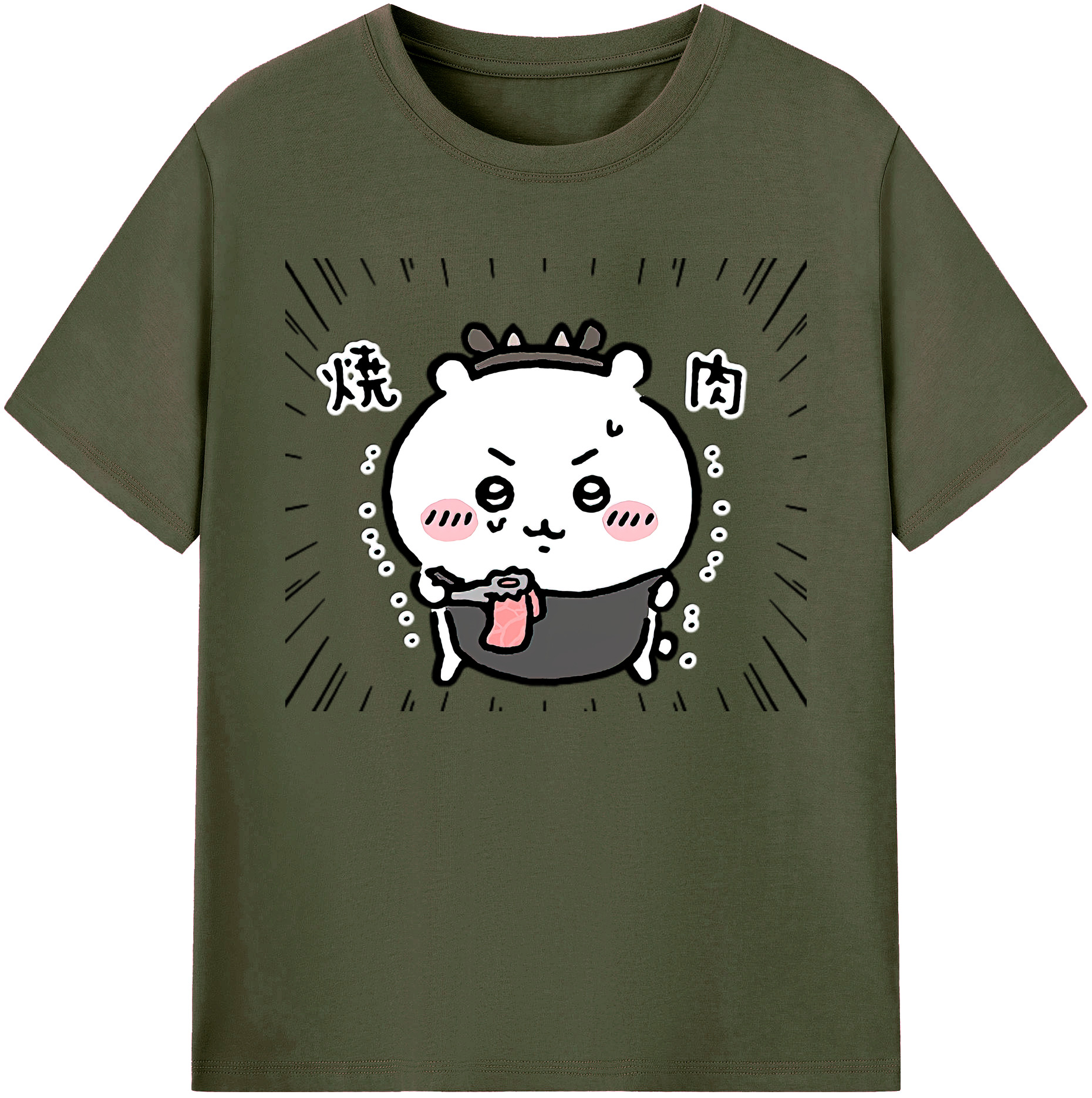 （画像用） ちいかわ ちいかわ Chii-kawa chiikawa 綿100％ メンズ半袖Tシャツ｜肌触りやわらか＆通気性